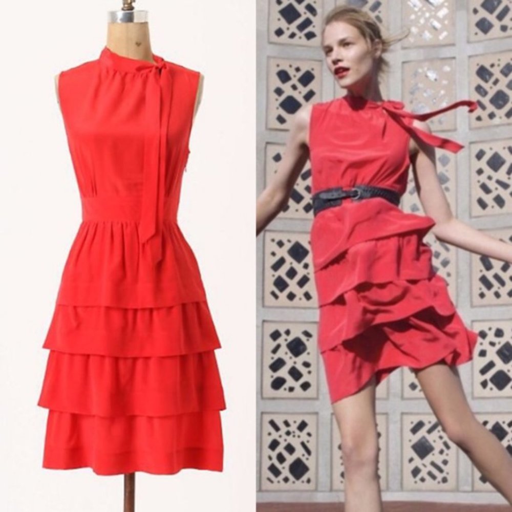 Anthropologie | Girls from Savoy Silk Oska Dress | Sz 10 | NWOT